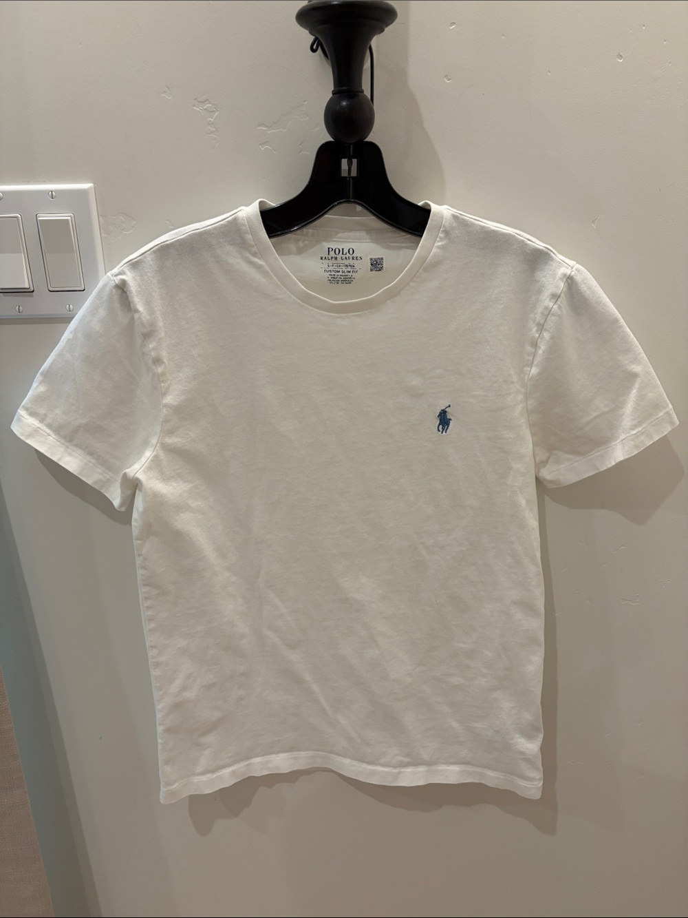 Polo by Ralph Lauren White Tee with Blue Pony Logo